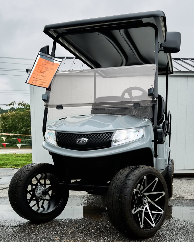 2019 EZGO TXT - Gas EFI, Silver, Lifted