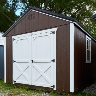 10x12 Utility Shed with accent doors