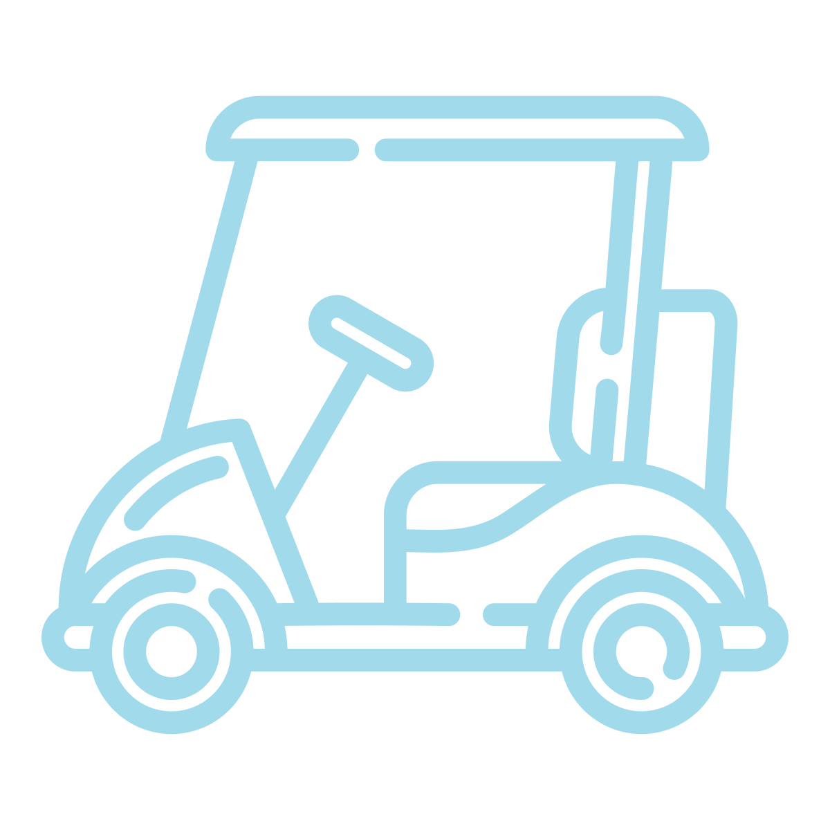 blue golf cart icon